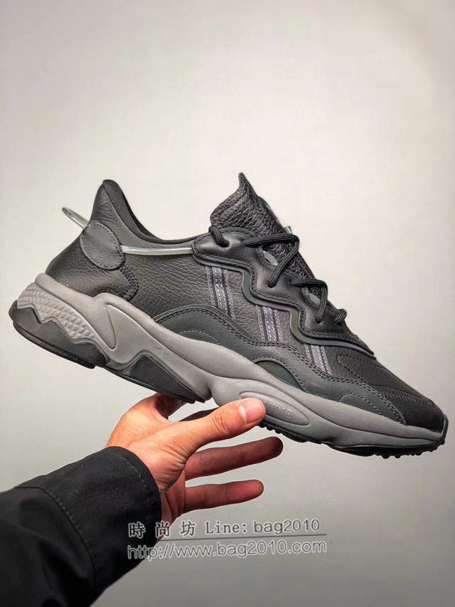 Adidas男女椰子鞋 阿迪達斯皮面椰子水管 Adidas Ozweego Originals Lxcon 2019新款三葉草3M反光復古老爹鞋  xhn1551